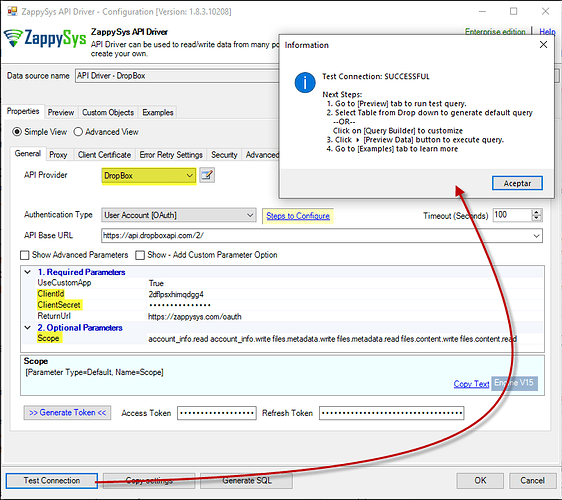 Dropbox connector