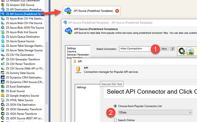 API Source in SSIS for OData