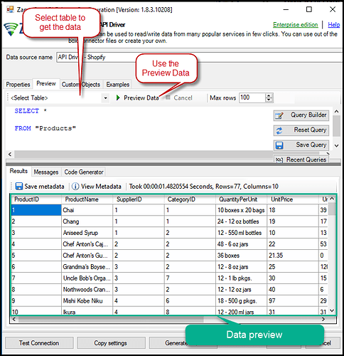 Preview Data