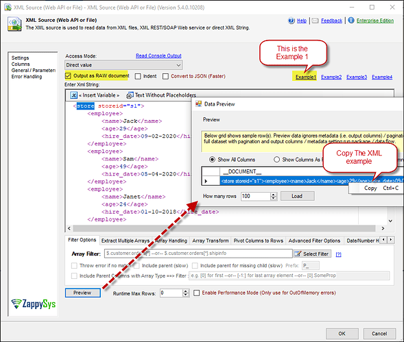 XML source