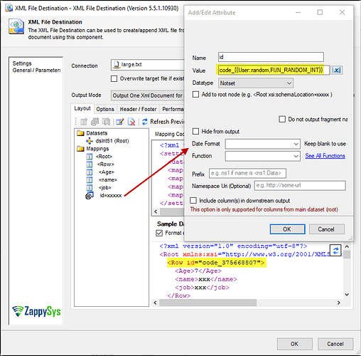 XML Destination