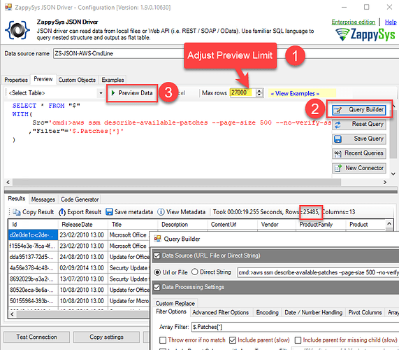 Reading AWS Command Line / REST API data using ODBC