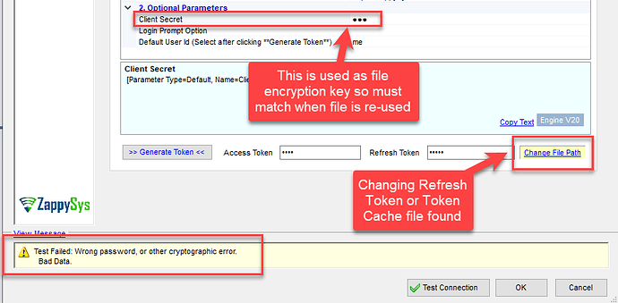 OAuth cryptographic error