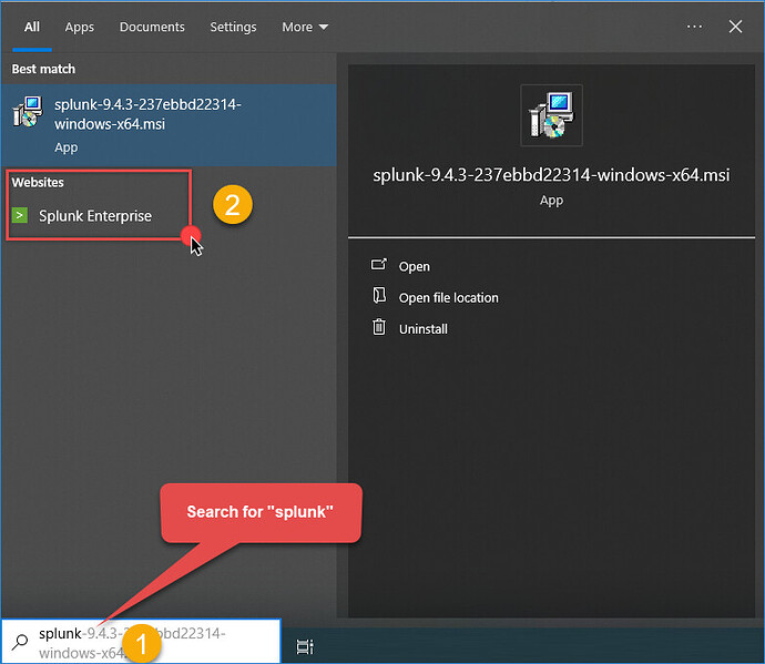 Start Splunk