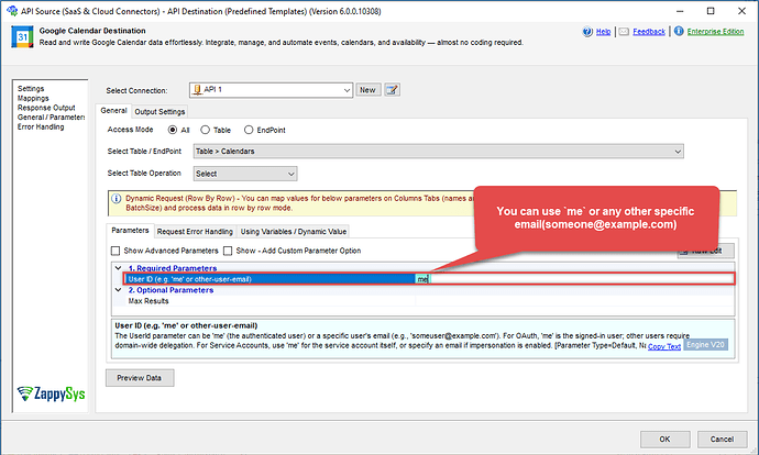 Google Calendar connector - Service account support