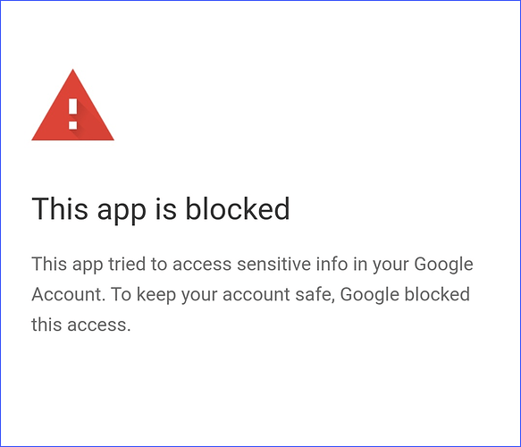 Google OAuth App is blocked