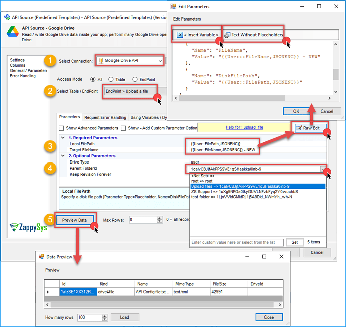 ZappySys API Connection Configuration
