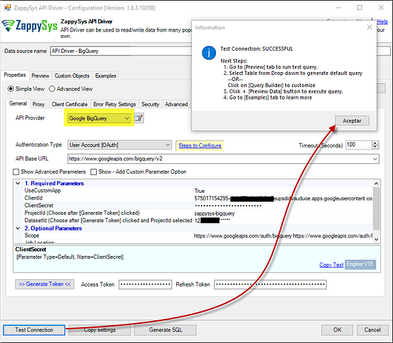 Google BigQuery connector