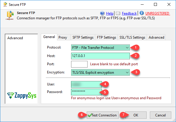 SFTP Connection option 2