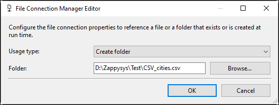 CSV file connection