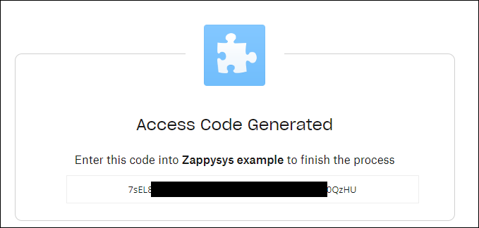 DropBox Access Code Generated