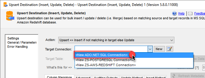 New ADO.NET SQL Connection