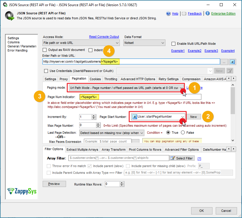 Pagination variable example