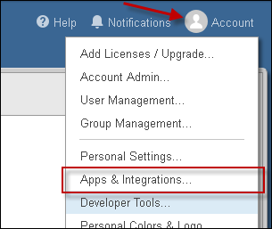 Create Smartsheet API Token for REST API Access (Step 1)