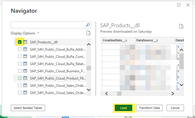 Load multiple tables in Power BI