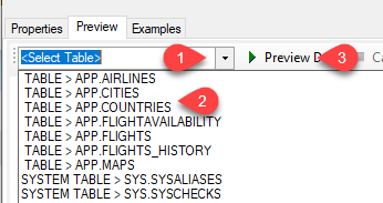 Preview Apache Derby Data in ODBC Driver UI