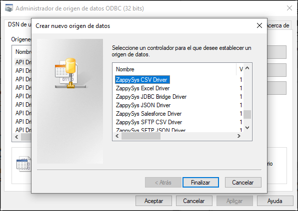 Select CSV Driver