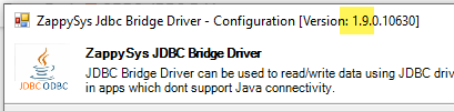 Checking ODBC Driver Version